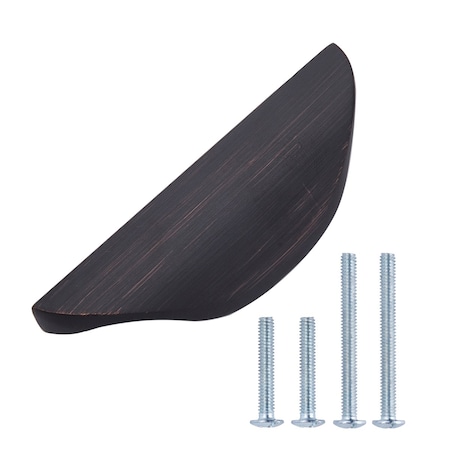 South Main Hardware Modern Finger Drawer Pull, 3.07" Length (1.26" Hole Center), Oil Rubbed Bronze, 10PK SH277-OR-10